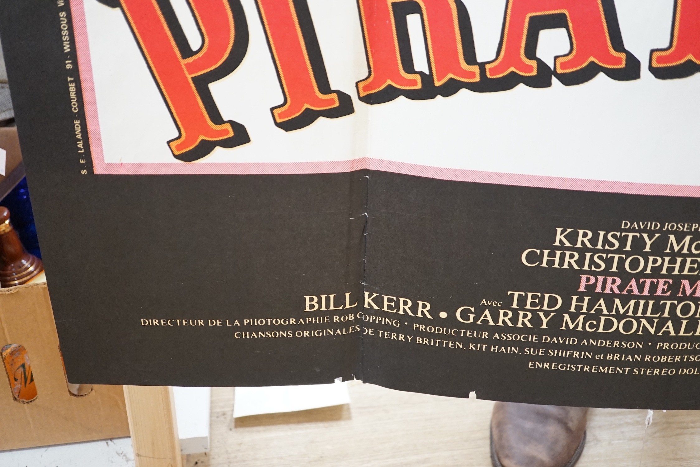 A large Pirate Movie film poster, 1982